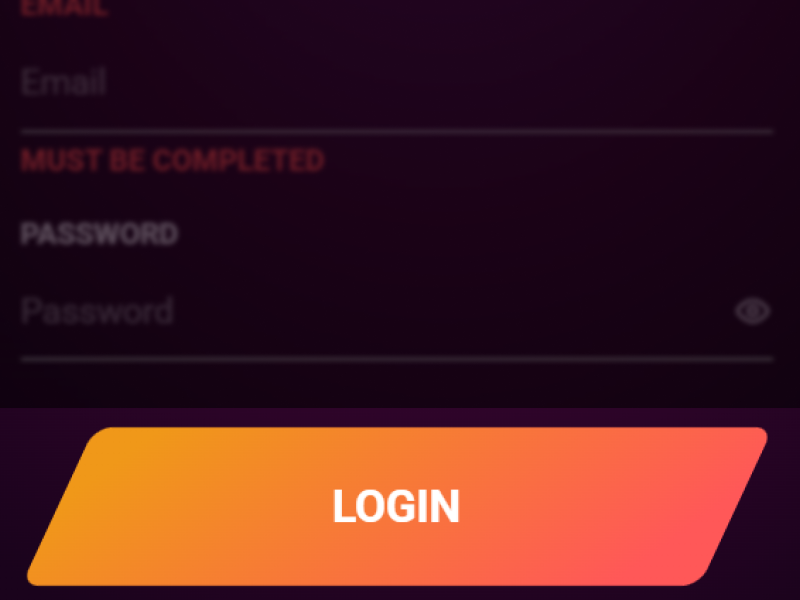 Clicking the login button to access Ricky Casino player dashboard