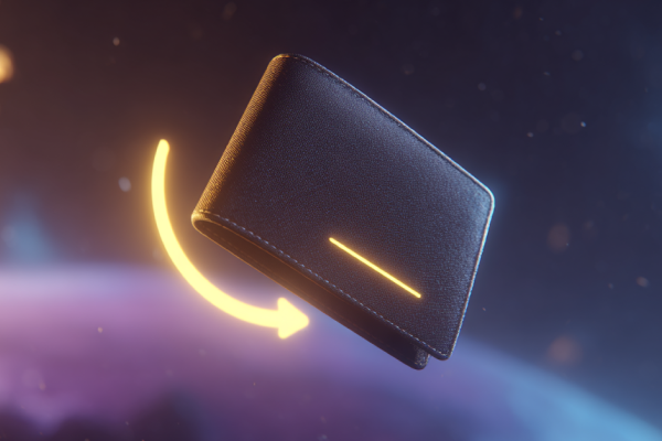 Ricky Casino cashback bonus wallet with curved arrow, casino loss protection and cashback rewards promotion